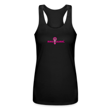 Load image into Gallery viewer, Ring Gurrl™ - Women’s Performance Racerback Tank Top (Pink Print) - black