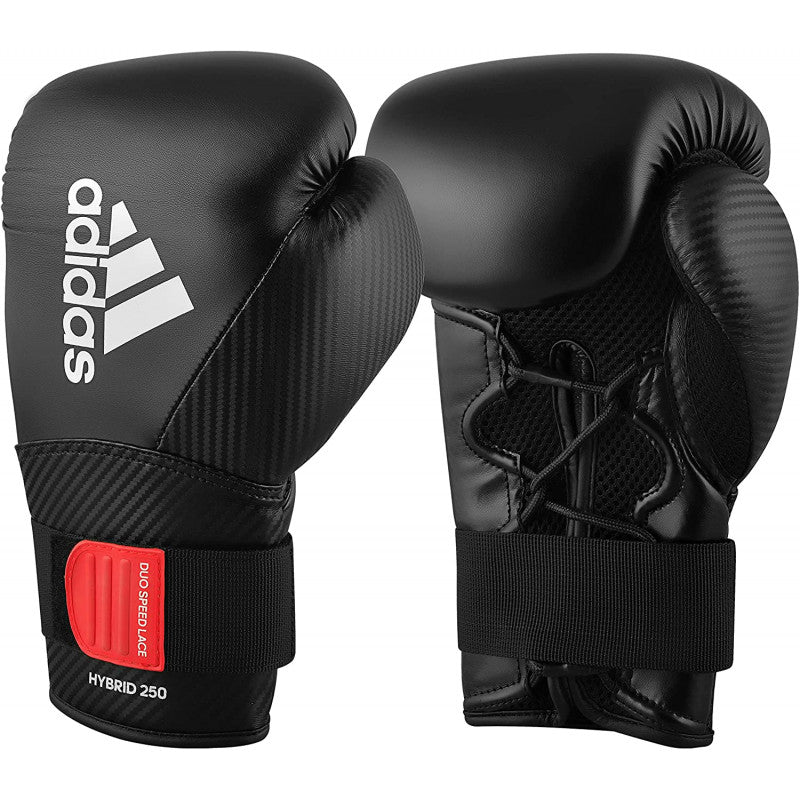 adidas ボクシンググローブ HYBRID 250 16 oz ブラック adidas Hybrid 250 Elite Boxing Training Gloves - for Boxing