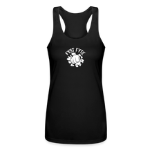 Load image into Gallery viewer, FystFyte™ Tougher Than Most™ Fist (Wht print) Racerback Tank Top - black
