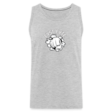 Load image into Gallery viewer, FystFyte™ Tougher Than Most™ Fist (Wht print) Men's Premium Tank - heather gray