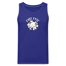 Load image into Gallery viewer, FystFyte™ Tougher Than Most™ Fist (Wht print) Men's Premium Tank - royal blue