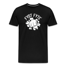 Load image into Gallery viewer, FystFyte™ Tougher Than Most™ Fist (Wht print) Men's Premium T-Shirt - black