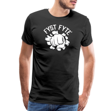Load image into Gallery viewer, FystFyte™ Tougher Than Most™ Fist (Wht print) Men's Premium T-Shirt - black