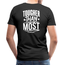 Load image into Gallery viewer, FystFyte™ Tougher Than Most™ Fist (Wht print) Men's Premium T-Shirt - black
