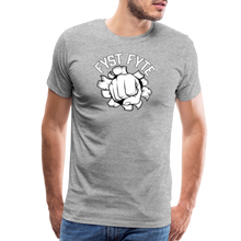 Load image into Gallery viewer, FystFyte™ Tougher Than Most™ Fist (Wht print) Men's Premium T-Shirt - heather gray
