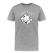 Load image into Gallery viewer, FystFyte™ Tougher Than Most™ Fist (Wht print) Men's Premium T-Shirt - heather gray