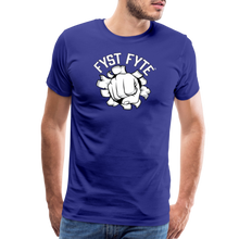 Load image into Gallery viewer, FystFyte™ Tougher Than Most™ Fist (Wht print) Men's Premium T-Shirt - royal blue