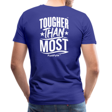 Load image into Gallery viewer, FystFyte™ Tougher Than Most™ Fist (Wht print) Men's Premium T-Shirt - royal blue