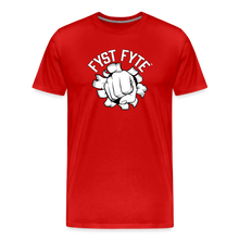 Load image into Gallery viewer, FystFyte™ Tougher Than Most™ Fist (Wht print) Men's Premium T-Shirt - red