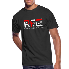 Load image into Gallery viewer, Rob's Fight Club - Fighter Logo - Men’s 50/50 T-Shirt - black
