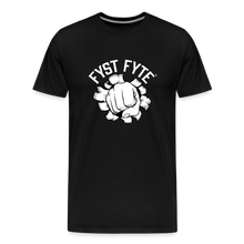 Load image into Gallery viewer, FystFyte™ Tougher Than Most™ Fist (Wht print) Men&#39;s Premium T-Shirt - black
