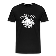 FystFyte™ Tougher Than Most™ Fist (Wht print) Men's Premium T-Shirt - black
