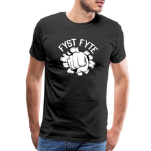Load image into Gallery viewer, FystFyte™ Tougher Than Most™ Fist (Wht print) Men&#39;s Premium T-Shirt - black
