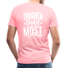 Load image into Gallery viewer, FystFyte™ Tougher Than Most™ Fist (Wht print) Men&#39;s Premium T-Shirt - pink
