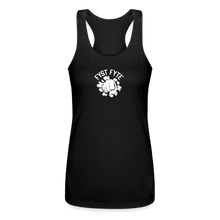 Load image into Gallery viewer, FystFyte™ Tougher Than Most™ Fist (Wht print) Racerback Tank Top - black
