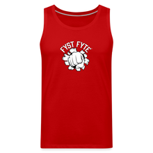 Load image into Gallery viewer, FystFyte™ Tougher Than Most™ Fist (Wht print) Men&#39;s Premium Tank - red
