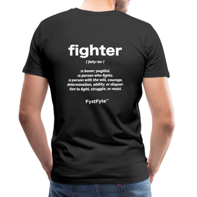 FystFyte™ Fighter Definition (Wht print) Men's Premium T-Shirt - black