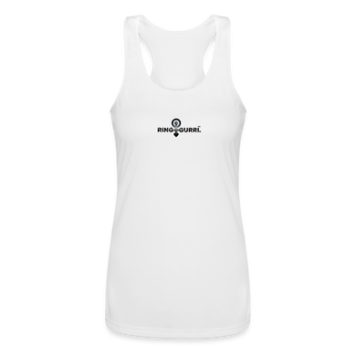 Ring Gurrl™ - Women’s Performance Racerback Tank Top - white