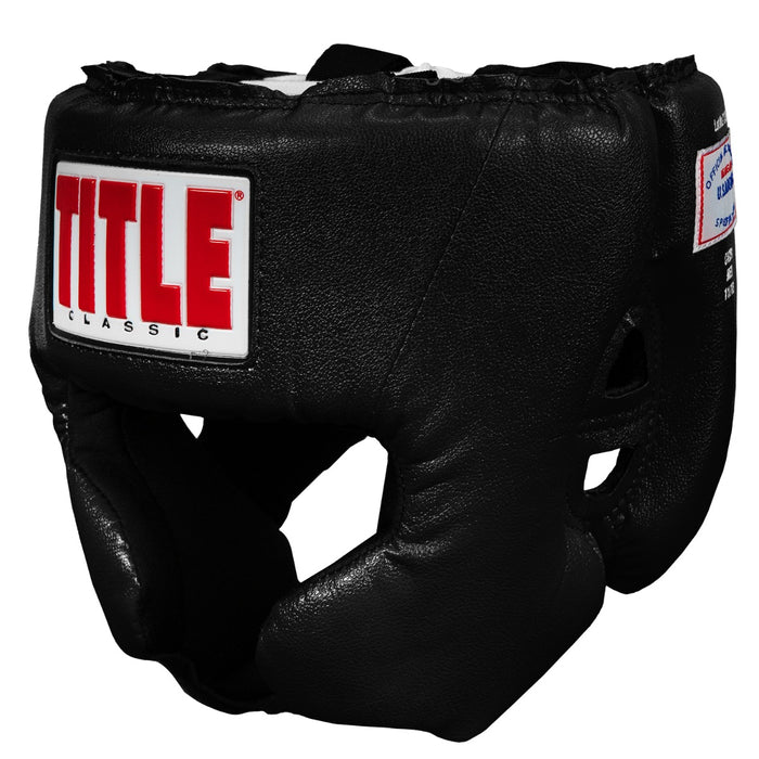 TITLE Classic USA Boxing Competition Headgear – With Cheeks - Black