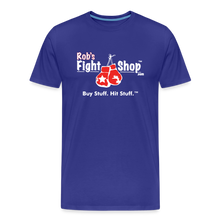 Load image into Gallery viewer, Rob&#39;s Fight Shop - &quot;Buy Stuff Hit Stuff™&quot; -Men&#39;s Premium T-Shirt - royal blue
